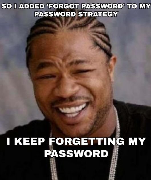 When you realize your password strategy is 'Forgot Password'