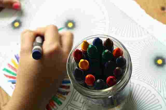Crayons, Coloring book, Coloring image