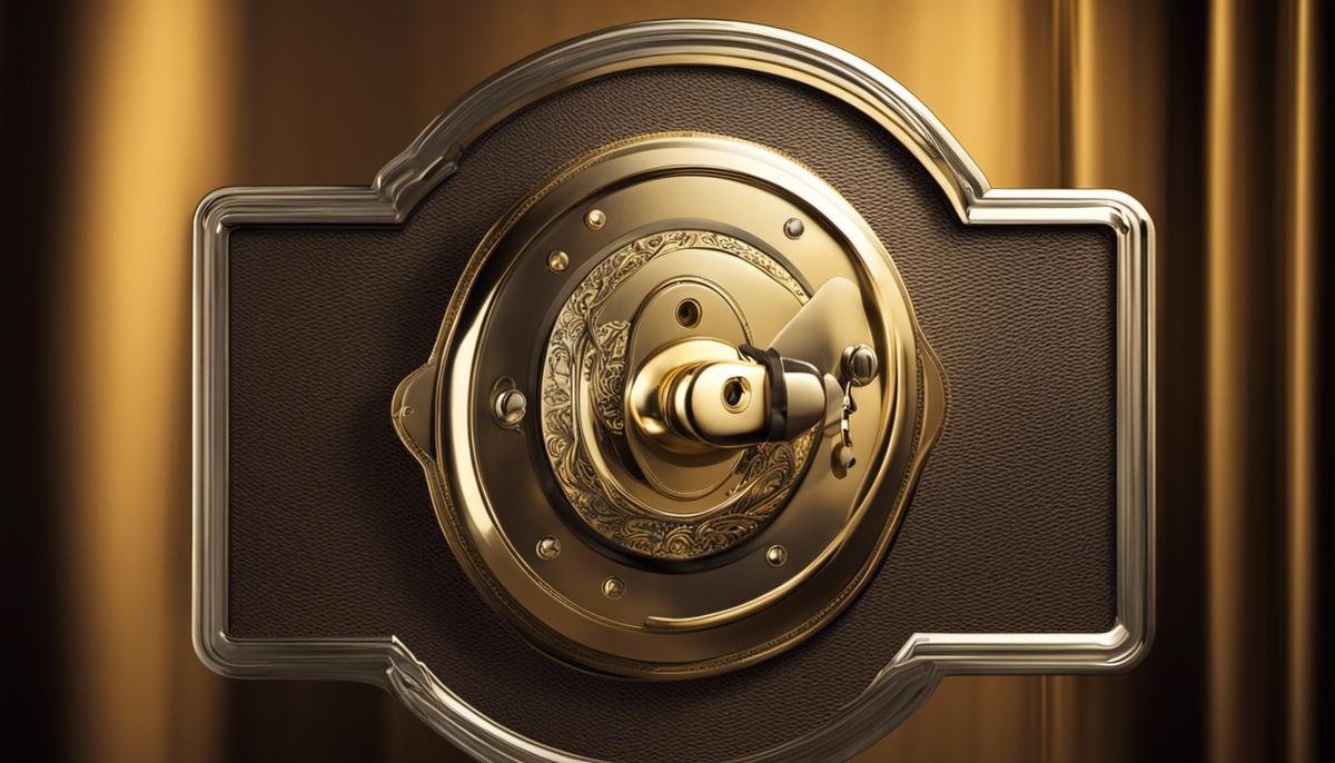 An image representing online privacy with a lock and a shield.