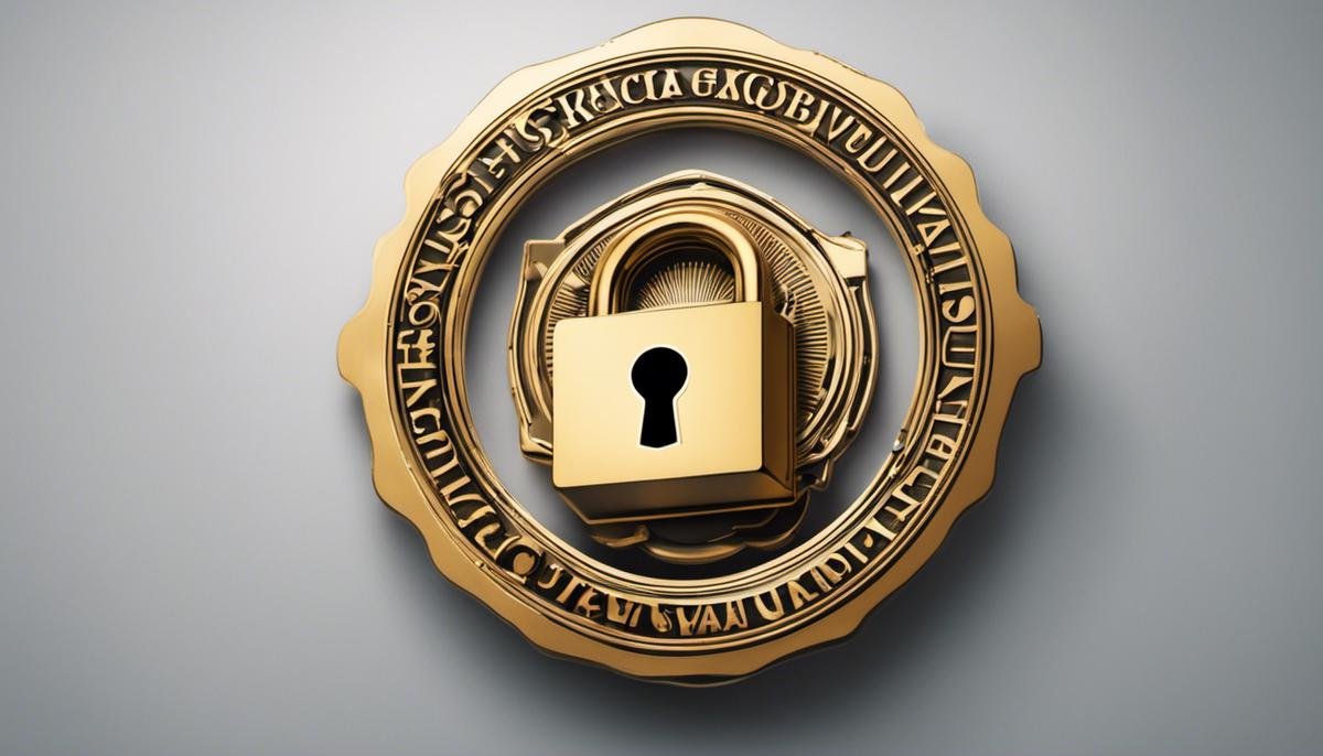 Illustration of a lock symbol representing secure online behavior