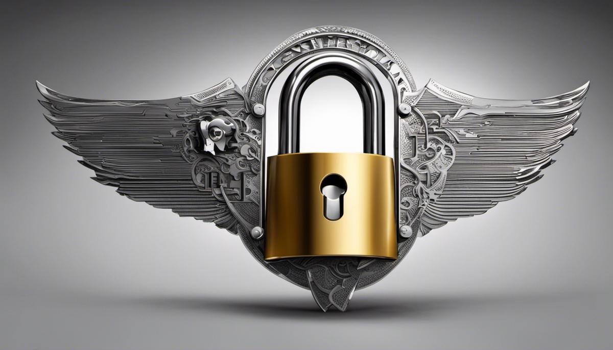 Illustration of a padlock symbolizing internet security